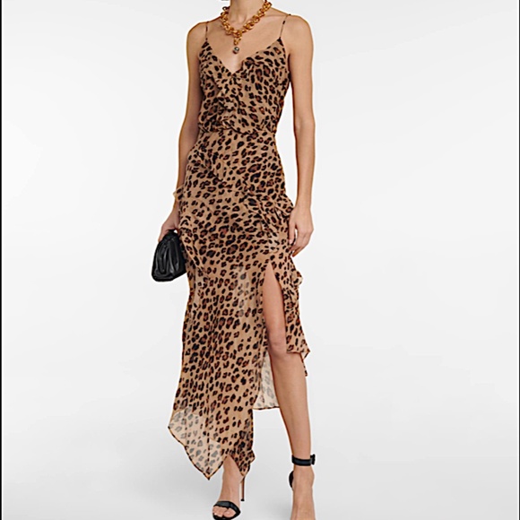 VERONICA BEARD Avenel Leopard-print Midi DressVERONICA BEARD Avenel Leopard-prin - Picture 1 of 11